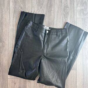 Princess Polly Black Faux Leather Pants